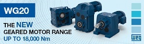 WEG WG20 geared motor range